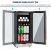 Built-in and Freestanding 15" Mini Beverage Refrigerator/Wine Cabinet, 120 Cans, 34-65Â°F, Quiet, Adjustable Shelves, LED Lighting, ETL , Touch Contro