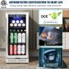 Built-in and Freestanding 15" Mini Beverage Refrigerator/Wine Cabinet, 120 Cans, 34-65Â°F, Quiet, Adjustable Shelves, LED Lighting, ETL , Touch Contro