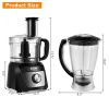 8 Cup Food Processor 500W Variable Speed Blender Chopper with 3 Blades