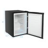 ZOKOP BD-60 AC115V/60Hz 60L/ 2.1 CU.FT Single Door Vertical Freezer Stainless Steel Panel Black RT