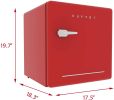 KUPPET Classic Retro Compact Refrigerator Single Door, Mini Fridge with Freezer, Small Drink Chiller for Home,Office,Dorm, Small beauty cosmetics Skin