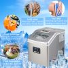 Kitchen Appliances Ice Maker of HZB-18F/120W/40Lbs/115V/60Hz Stainless Steel Household Silver