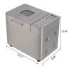 2LB Stainless Steel Programmable Bread Maker Machine With Exhaust Funnel and Powerful DC Motor XH