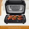 mart 7-in-1 Indoor Electric Grill Air Fryer Family Large Capacity with Air Crisp Dehydrate Roast Bake Broil Pizza and Cyclonic Grilling Technology Cou