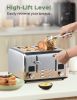 (Do Not Sell on Amazon) Toaster 4 Slice, Extra Wide Slots, 2 Independent Toasting Controls, Silver RT