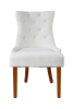 LYHome Mordern Fabric Dining Chairs;  2-Pcs Set;  Iceam cream white