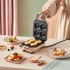 Liven Multifunctional Breakfast Maker,Sandwich Maker,Waffle Maker,Doughnut Maker, Nonstick,Quick & Easy