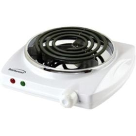 Brentwood TS-322 1000w Single Electric Burner, White