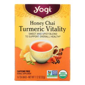 Yogi Tea - Organic - Honey Chai Turmeric - Case of 6 - 16 BAG (SKU: 2208320)