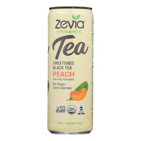 Zevia - Tea Black Peach - Case of 12 - 12 FZ (SKU: 2304426)