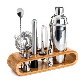 Bar Tools Cocktail Making 10-in-1 Cocktail Shaker Set Kit (Material: Stainless Steel, Color: Stainless Steel)