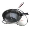 KBH Non-stick Wok, 316L Stainless Steel Stir-fry Pan, Less Oil Honeycomb Wok