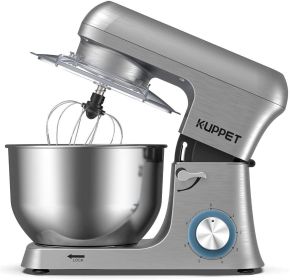 Stand Mixer, KUPPET Stainless Steel Mixer 6.5-QT, kitchen Mixer 6-Speeds Tilt-Head Food Mixer with Dough Hook, Wire Whip & Flat Beater, Splash Guard f (Color: Stand Mixer,)