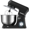 Stand Mixer,Stainless Steel Mixer 6.5-QT, kitchen Mixer 6-Speeds Tilt-Head Food Mixer with Dough Hook, Wire Whip & Flat Beater, Splash Guard for Home