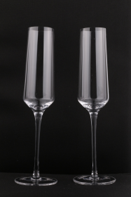 Champagne Flutes Glass Set of 2,KOIOS Hand Blown Champagne Glasses Toasting Crystal Flutes Goblet,Champagne Glasses Wedding Thanksgiving Party Cocktai (Quantity: 2Pcs-L-Shape)