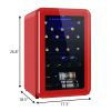 Wine Cooler Countertop Freestanding Wine Cellars Champagne Chiller Digital Temperature Control UV-Protective 24 Standard Bottle