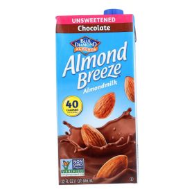 Almond Breeze - Almond Milk - Unsweetened Chocolate - Case of 12 - 32 fl oz. (SKU: 751073)