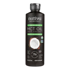 Nutiva 100% Organic Mct Oil - From Coconut - Unflavored - 16 fl oz (SKU: 2118586)