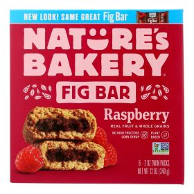 Nature's Bakery Stone Ground Whole Wheat Fig Bar - Raspberry - 2 oz - Case of 6 (SKU: 2136141)