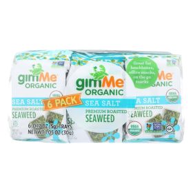 Gimme Seaweed Snacks Organic Roasted Seaweed Snack - Sea Salt - Case of 8 - 6/.17 oz (SKU: 1706597)