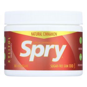 Spry Chewing Gum - Xylitol - Cinnamon - 100 count - 1 each (SKU: 1709971)