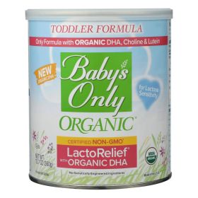 Babys Only Organic Toddler Formula - Organic - LactoRelief - Lactose Free - 12.7 oz - Case of 6 (SKU: 748442)