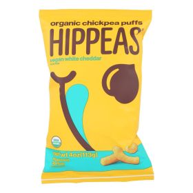 Hippeas Chickpea Puff - Organic - White Cheddar - Case of 12 - 4 oz (SKU: 2164473)