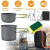 Outdoor Hiking Picnic Camping Cookware Set Picnic Stove Aluminum Pot Pans Kit