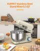 Stand Mixer, KUPPET Stainless Steel Mixer 6.5-QT, kitchen Mixer 6-Speeds Tilt-Head Food Mixer with Dough Hook, Wire Whip & Flat Beater, Splash Guard f