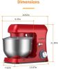 Stand Mixer,Stainless Steel Mixer 6.5-QT, kitchen Mixer 6-Speeds Tilt-Head Food Mixer with Dough Hook, Wire Whip & Flat Beater, Splash Guard for Home