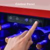 Wine Cooler Countertop Freestanding Wine Cellars Champagne Chiller Digital Temperature Control UV-Protective 24 Standard Bottle