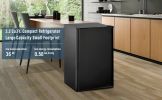 Compact refrigerator with freezer, 3.2 Cu.ft Mini Fridge with Reversible Door, 5 Settings Temperature Adjustable for Kitchen, Bedroom, Dorm, Apartment