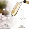 Champagne Flutes Glass Set of 2,KOIOS Hand Blown Champagne Glasses Toasting Crystal Flutes Goblet,Champagne Glasses Wedding Thanksgiving Party Cocktai