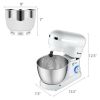 4.8 Qt 8-speed Electric Food Mixer with Dough Hook Beater