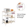 3-Tier Industrial Kitchen Baker's Rack Utility Microwave Oven Stand Storage Cart Workstation Shelf, Vintage